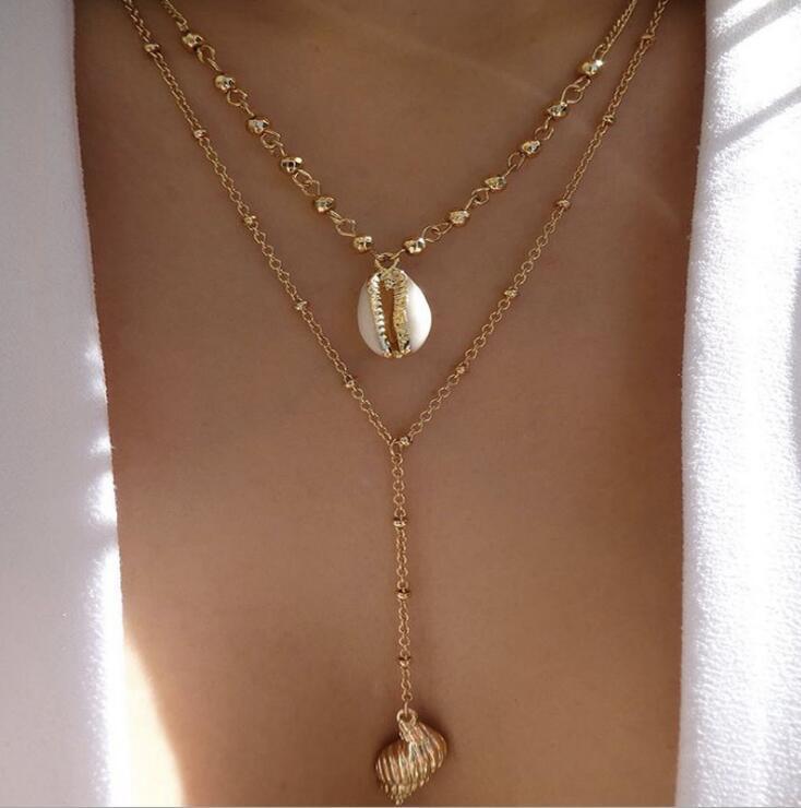 shell sequin necklace