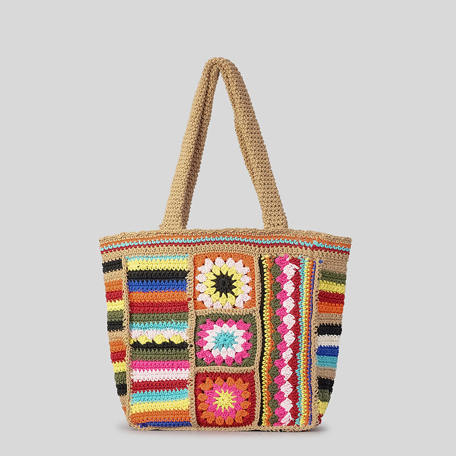 Vintage Floral Crochet Bag
