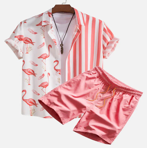 Mens Short Sleeve Shirt Beach Set. Colour Options Available