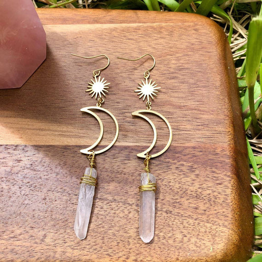Moon Crystal Earrings