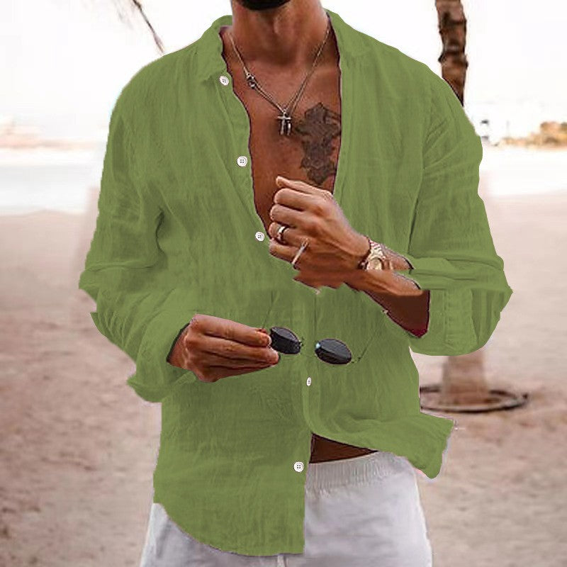 Blaze Relaxed Beach Linen Shirt. Colour Options Available