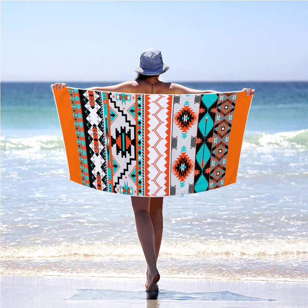 Multi colour Rectangular Microfiber Beach Towel