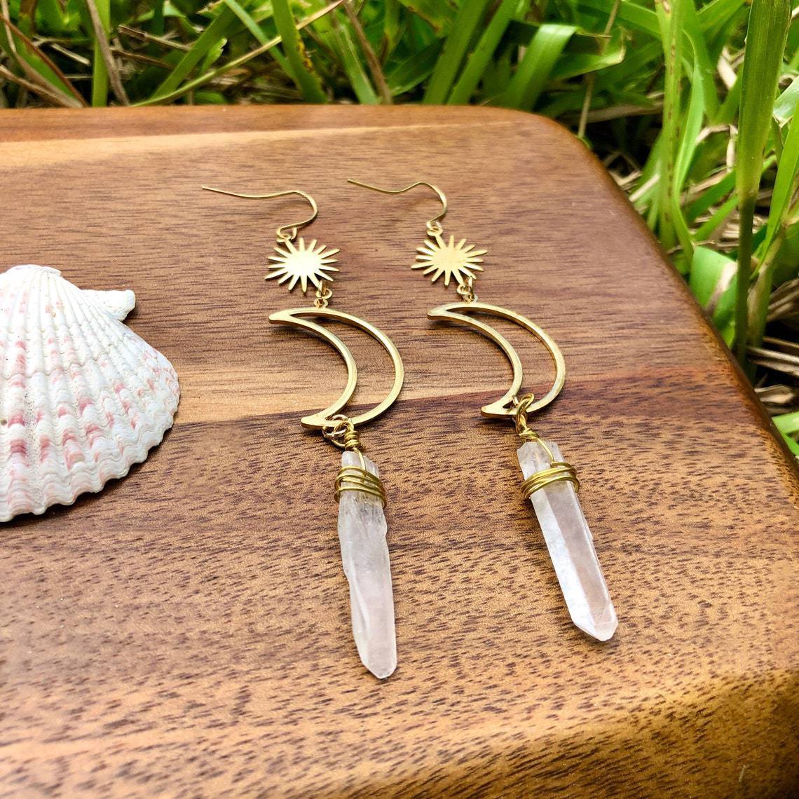 Moon Crystal Earrings