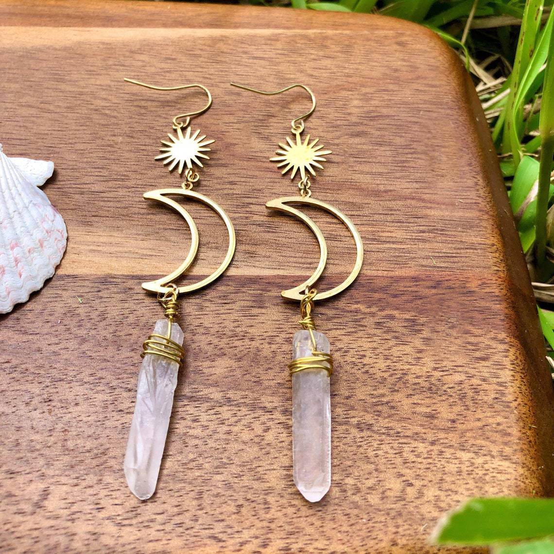 Moon Crystal Earrings